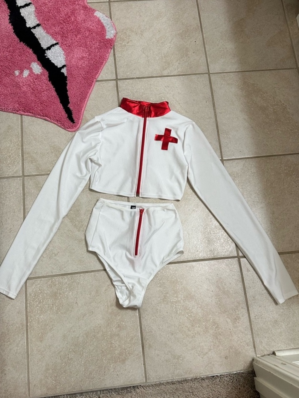Forplay Rescue Me Nurse Costume White & Red XS